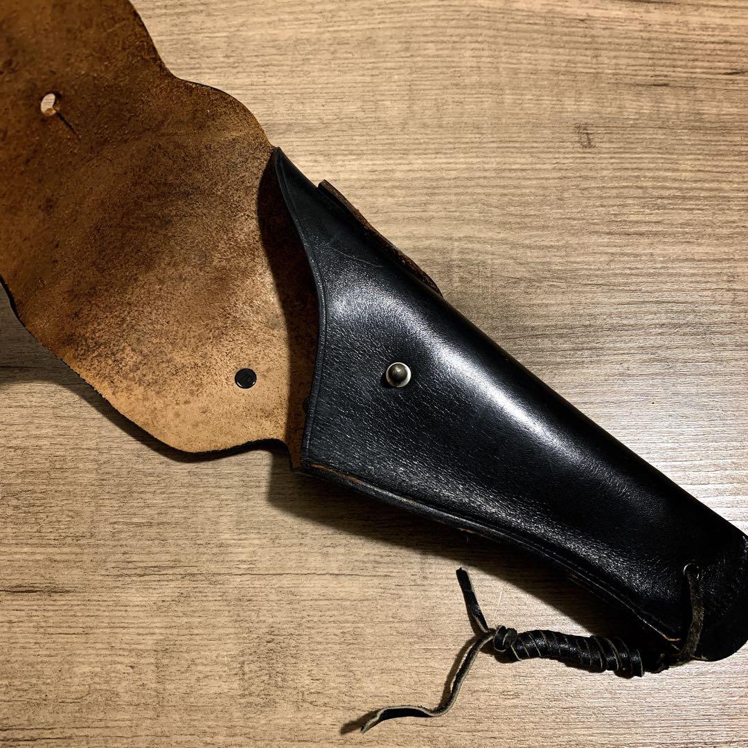 1980年代　国際産業　コクサイ　米軍 US刻印　本革　レザーホルスター　黒