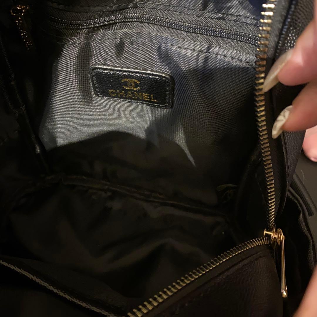 CHANEL ブラック バックパック キルティングノベルティ