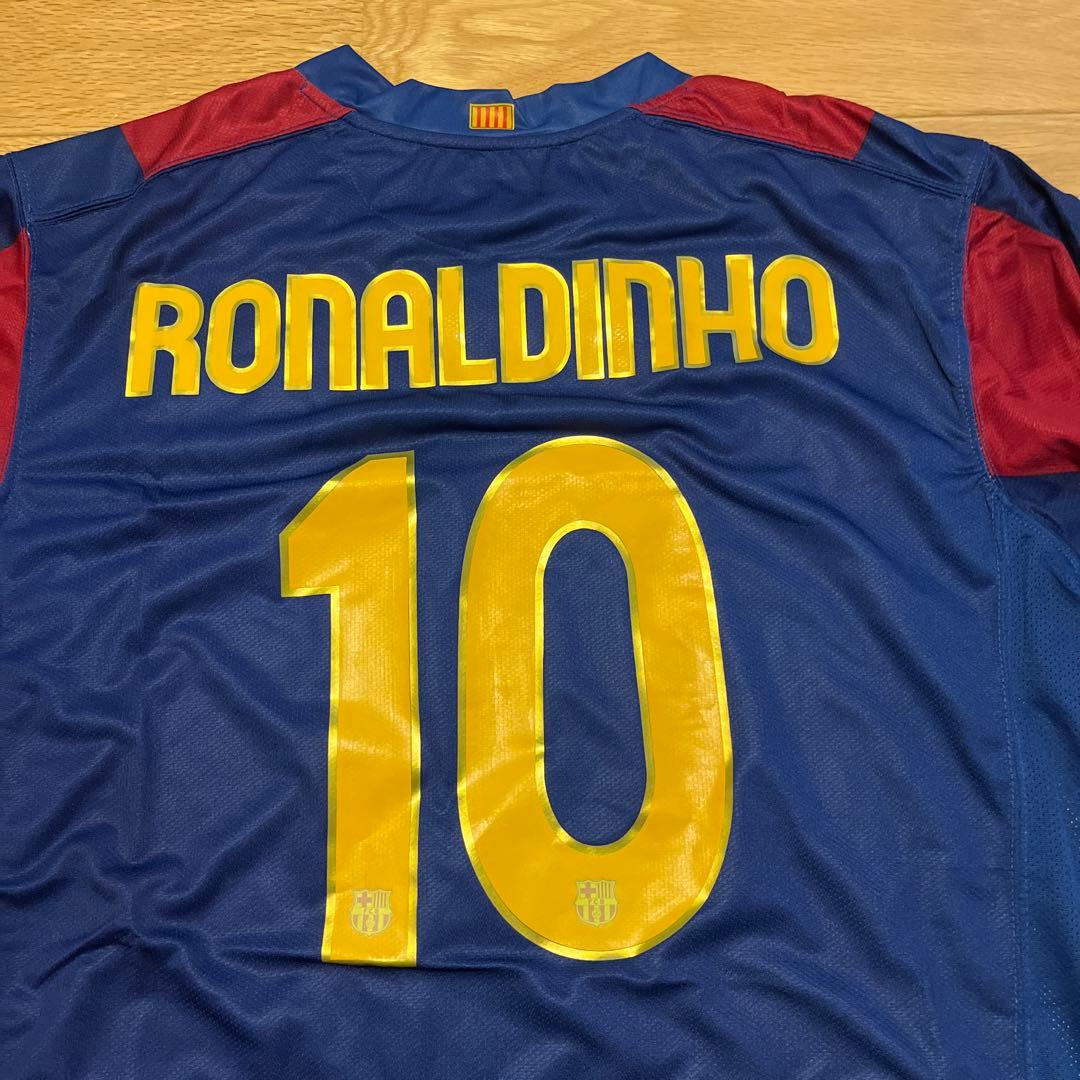 新品 未使用 ゲームシャツ RONALDINHO ロナウジーニョ バルセロナ
