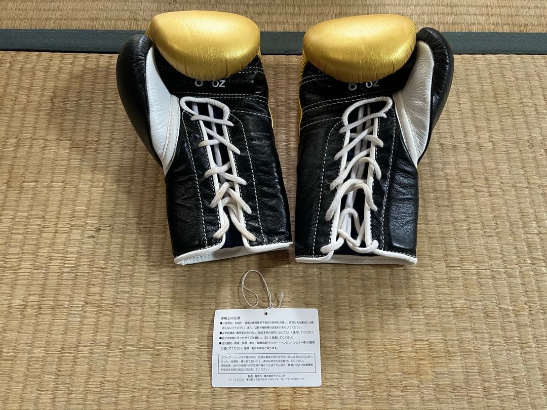 【井上尚弥】ウイニング製公式試合用ボクシンググローブ8oz（ゴールド/ブラック）