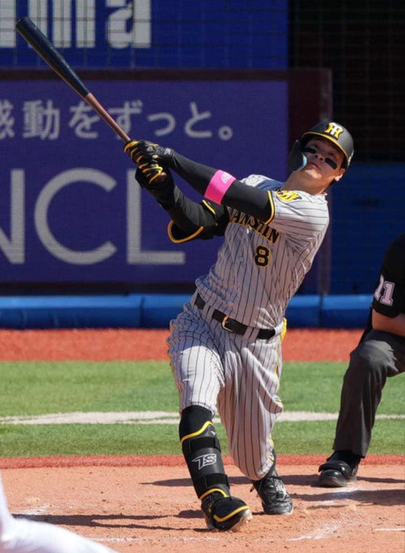 阪神タイガース #8 佐藤輝明 選手 実使用バッティンググローブ