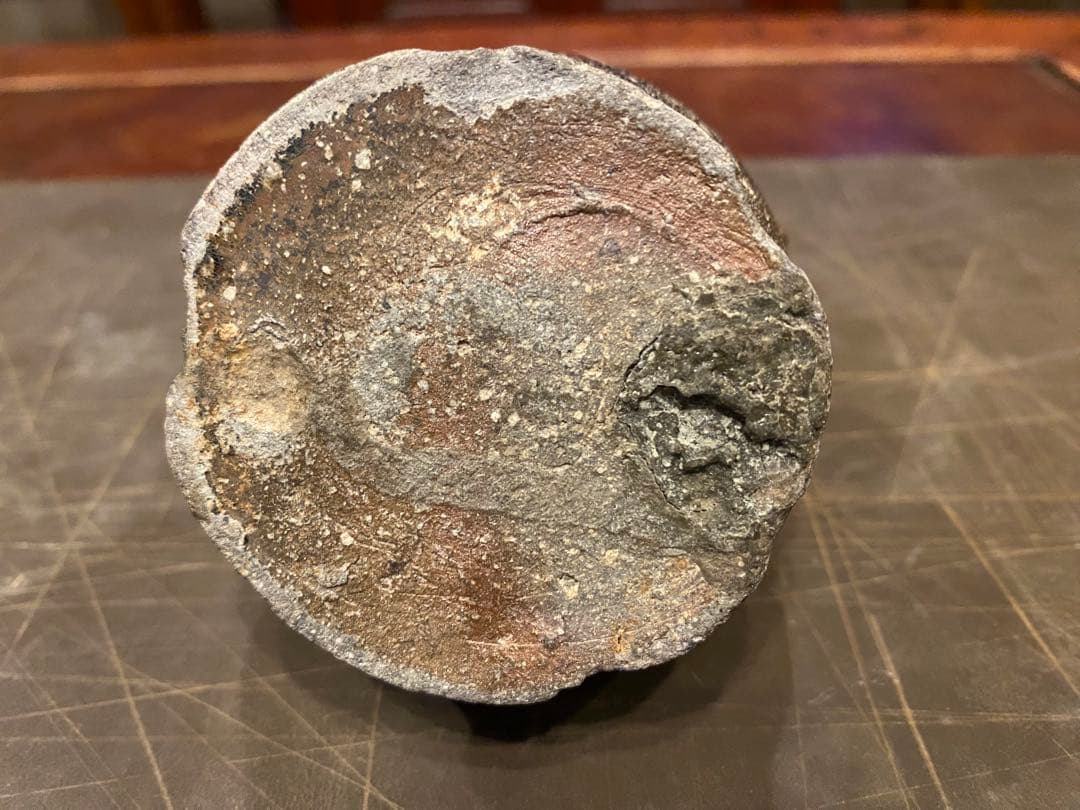 ベトナム　クアンドゥック陶器鑑賞台付　一輪挿し　ヴィンテージ　レア 茶器小物