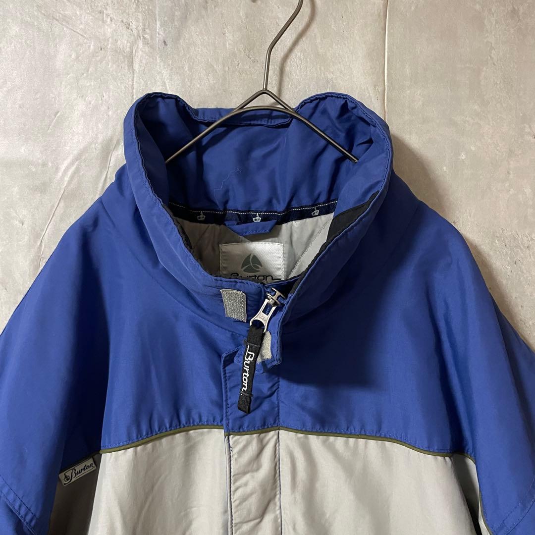 Burtonバートンスキーウェアスノーボードジャケット青ブルー灰色グレー中綿希少
