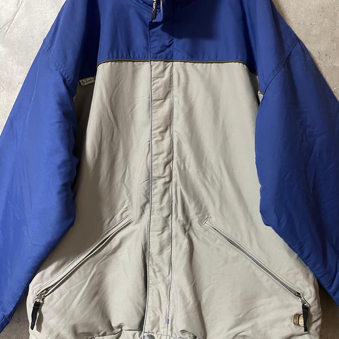 Burtonバートンスキーウェアスノーボードジャケット青ブルー灰色グレー中綿希少