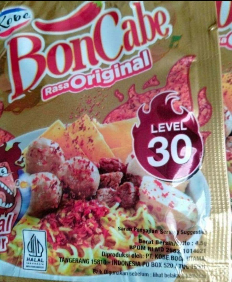 インドネシア BON チリ 激辛唐辛子フレーク レベル30 (240袋)