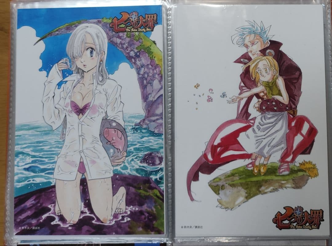 七つの大罪 天空の囚われ人 イラストカード ポストカード くじ 限定特典 箔押し