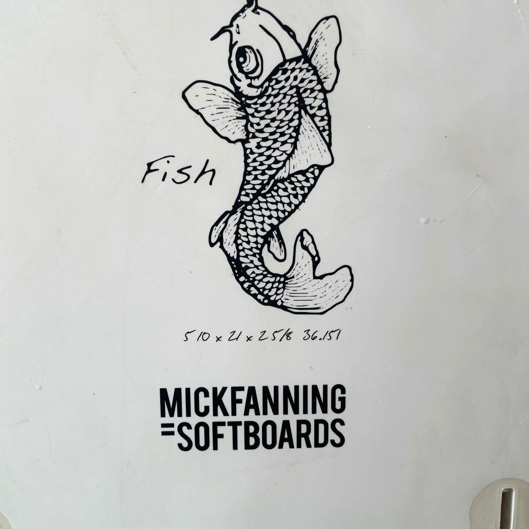 【送料込み】フィン付き MF ソフトボード ツインフィッシュ 5'10