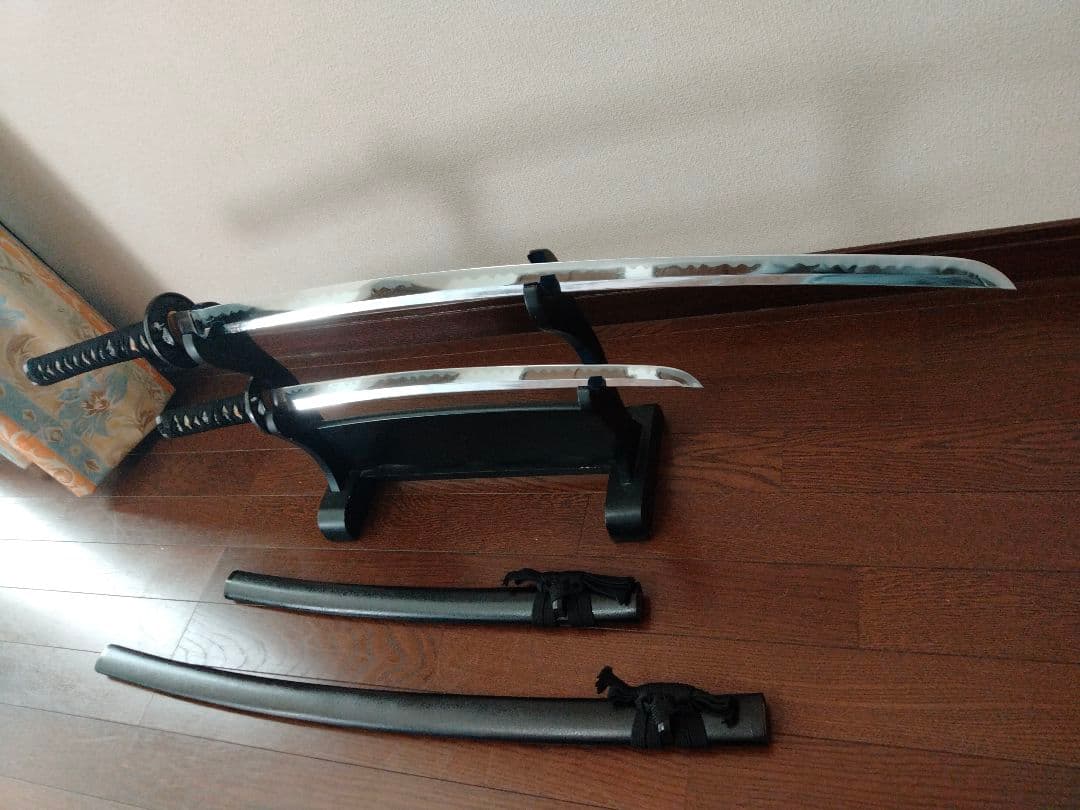 模造刀 上黒石目 龍雲の図 大刀 小刀 セット