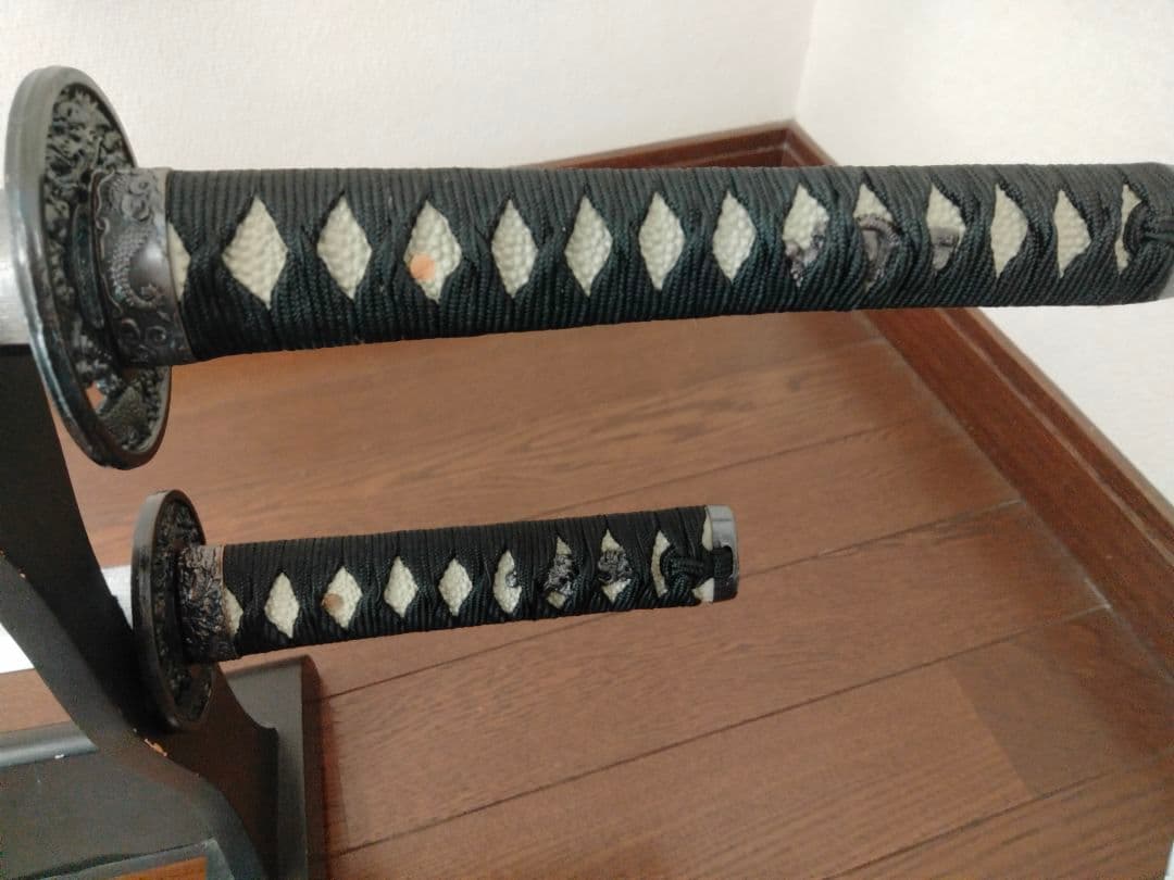 模造刀 上黒石目 龍雲の図 大刀 小刀 セット