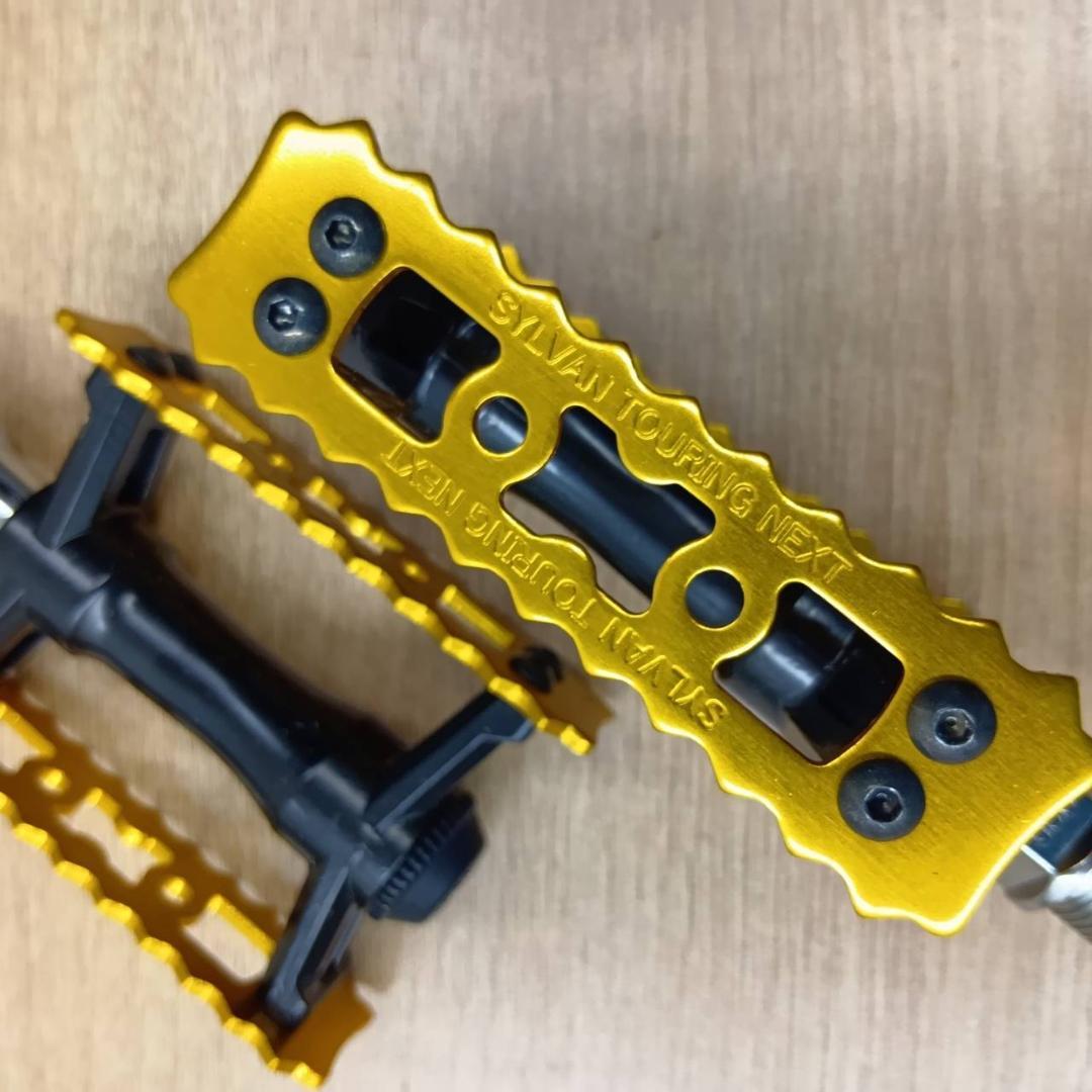 SYLAN TOURING NEXT 三ヶ島 ペダル ブラック 側板ゴールド