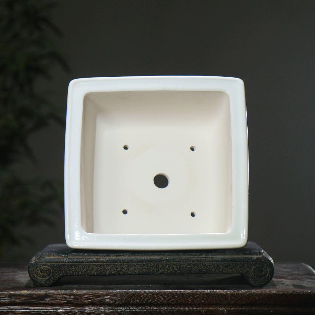 中国風山水図盆栽鉢 磁鉢 山野草鉢 多肉植物 植木鉢 小品大品盆栽鉢 陶器鉢置物