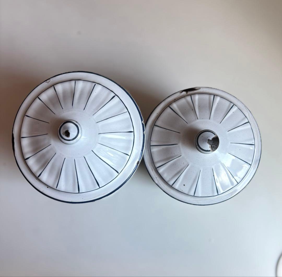 B.B社製 ホーロー キャニスター 2個セット