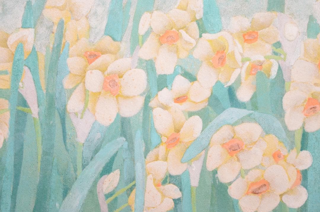 【「水仙」 岩絵の具 日本画 額入り】東山魁夷の流派