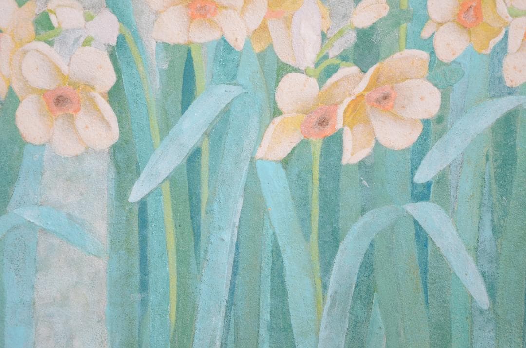 【「水仙」 岩絵の具 日本画 額入り】東山魁夷の流派