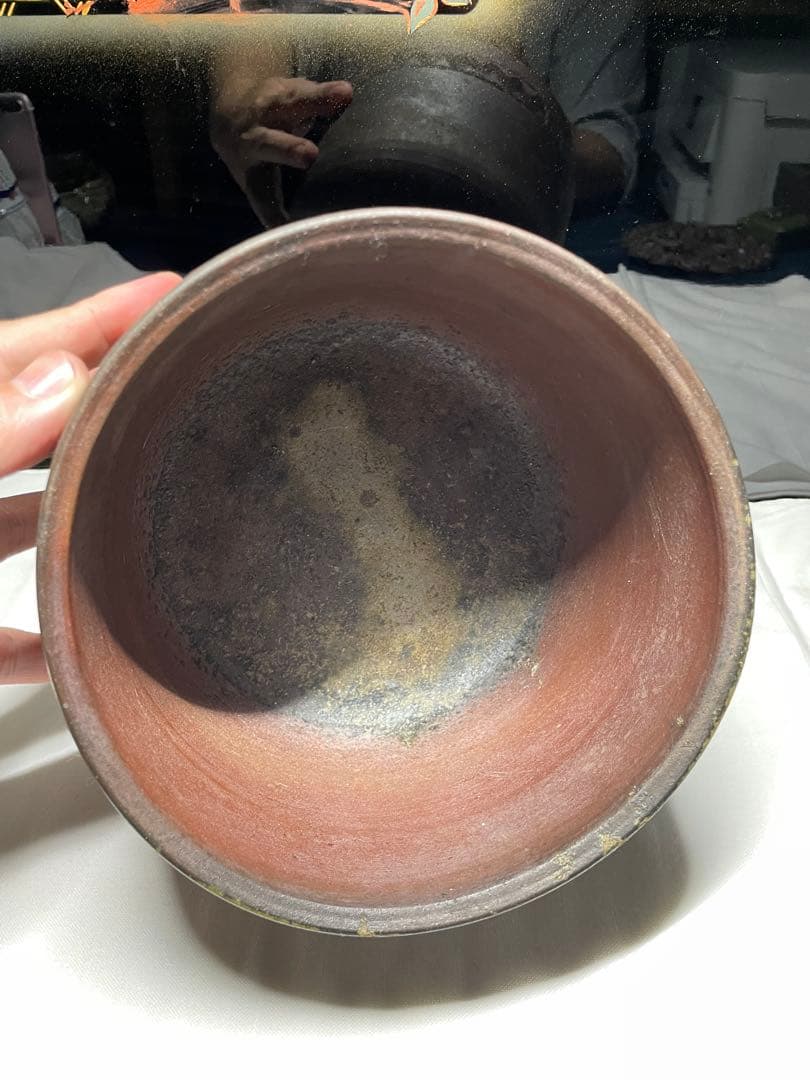 備前焼。缽。盆。茶道具。水指。平成時代。美品。