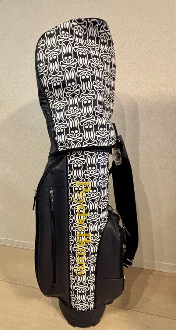 Psycho Bunny キャディバッグ 紺/白/黄色