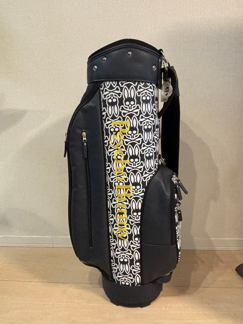 Psycho Bunny キャディバッグ 紺/白/黄色