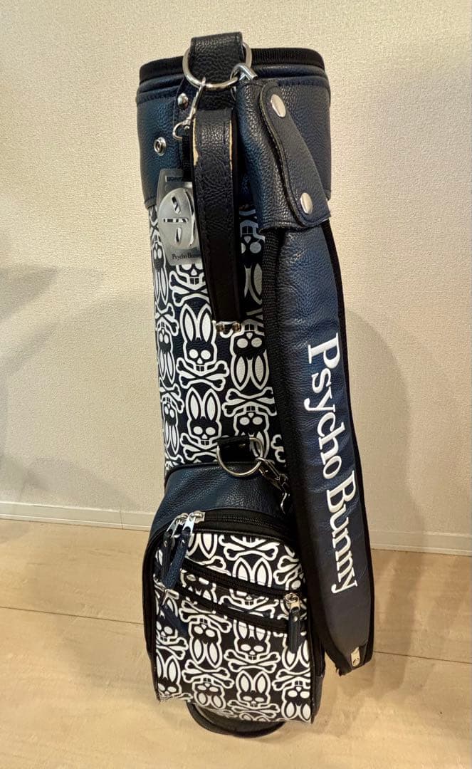 Psycho Bunny キャディバッグ 紺/白/黄色