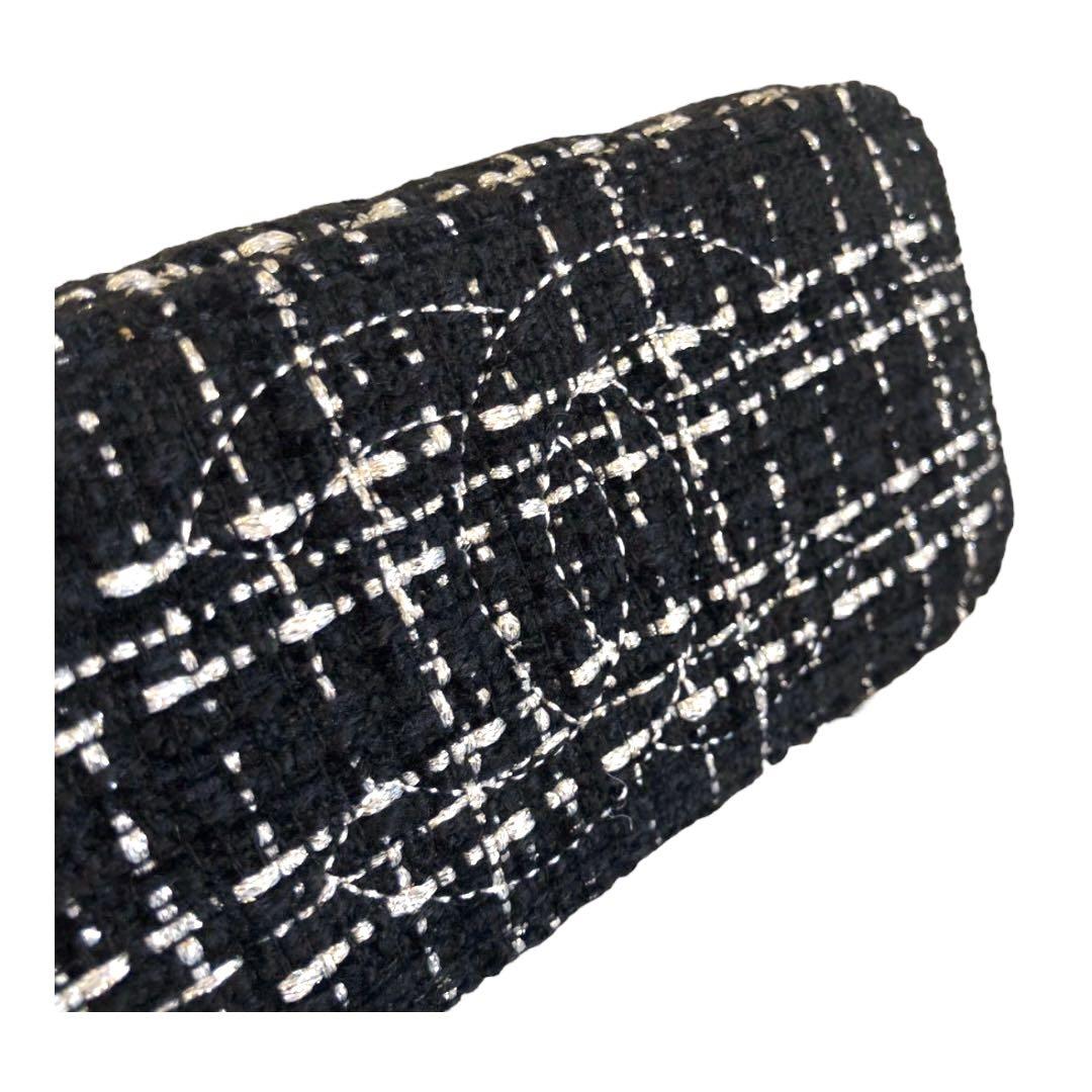 【新品未使用】 CHANEL ツイード 黒 ブラック チェーン バッグ