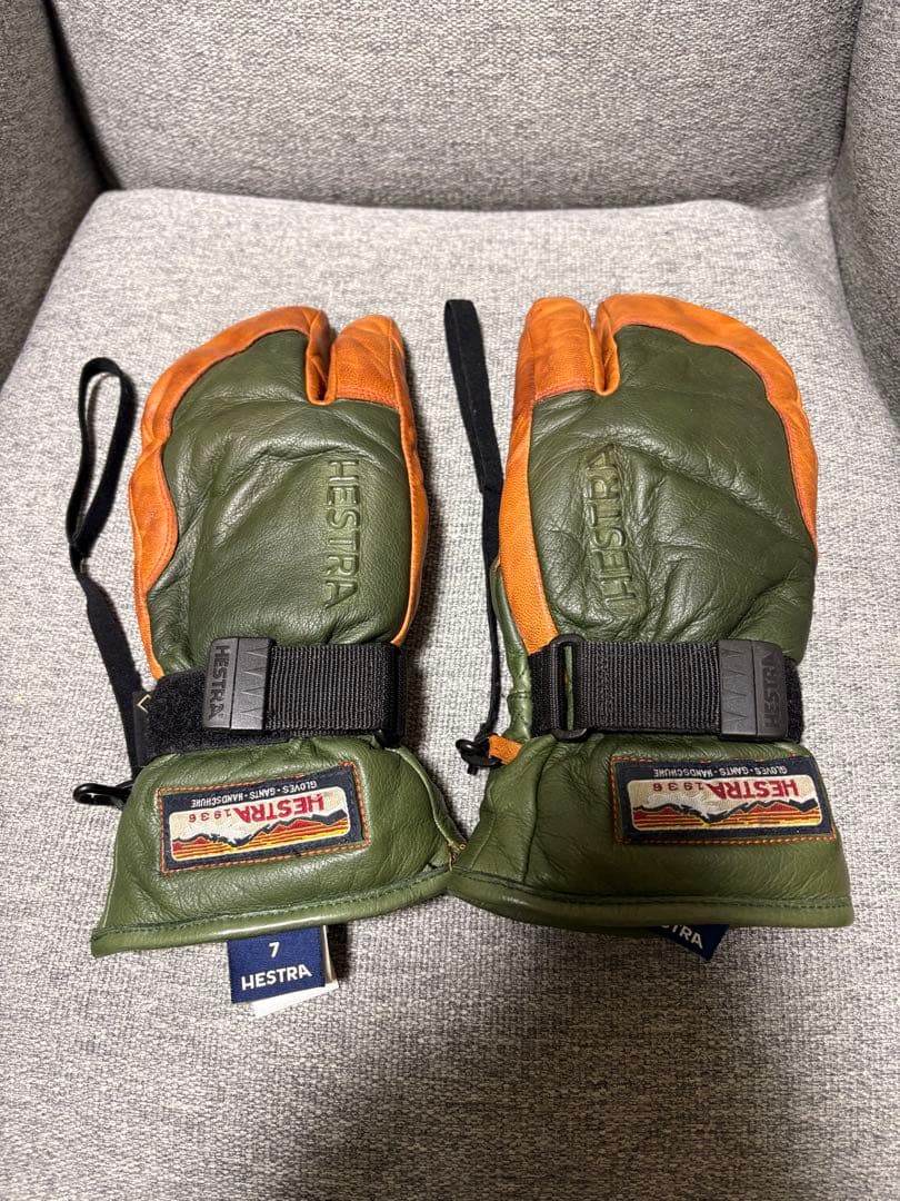 HESTRA グローブ スノーボード 3フィンガーレザーグローブ　サイズ７