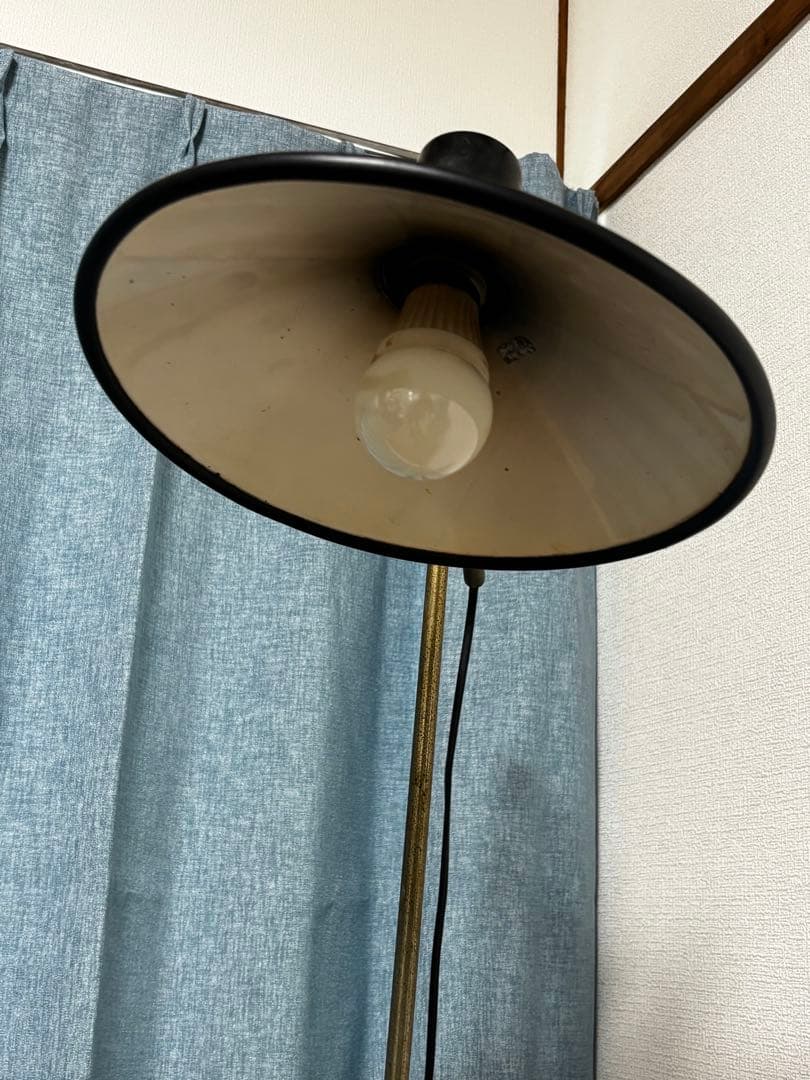 レトロ　フロアスタンドライト　ヴィンテージ　フロア　ランプ　イエロー