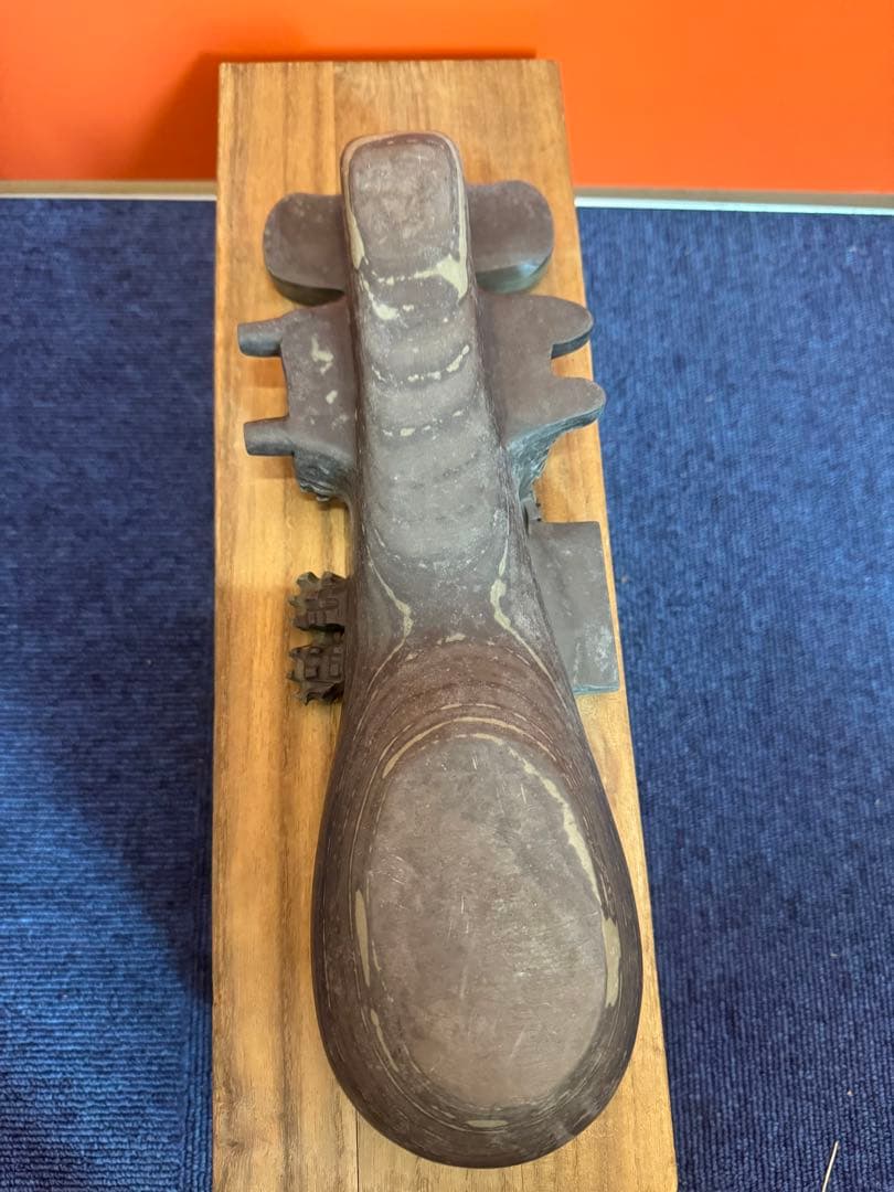 2057 中国工芸品　琵琶　硯　極細工 美術品