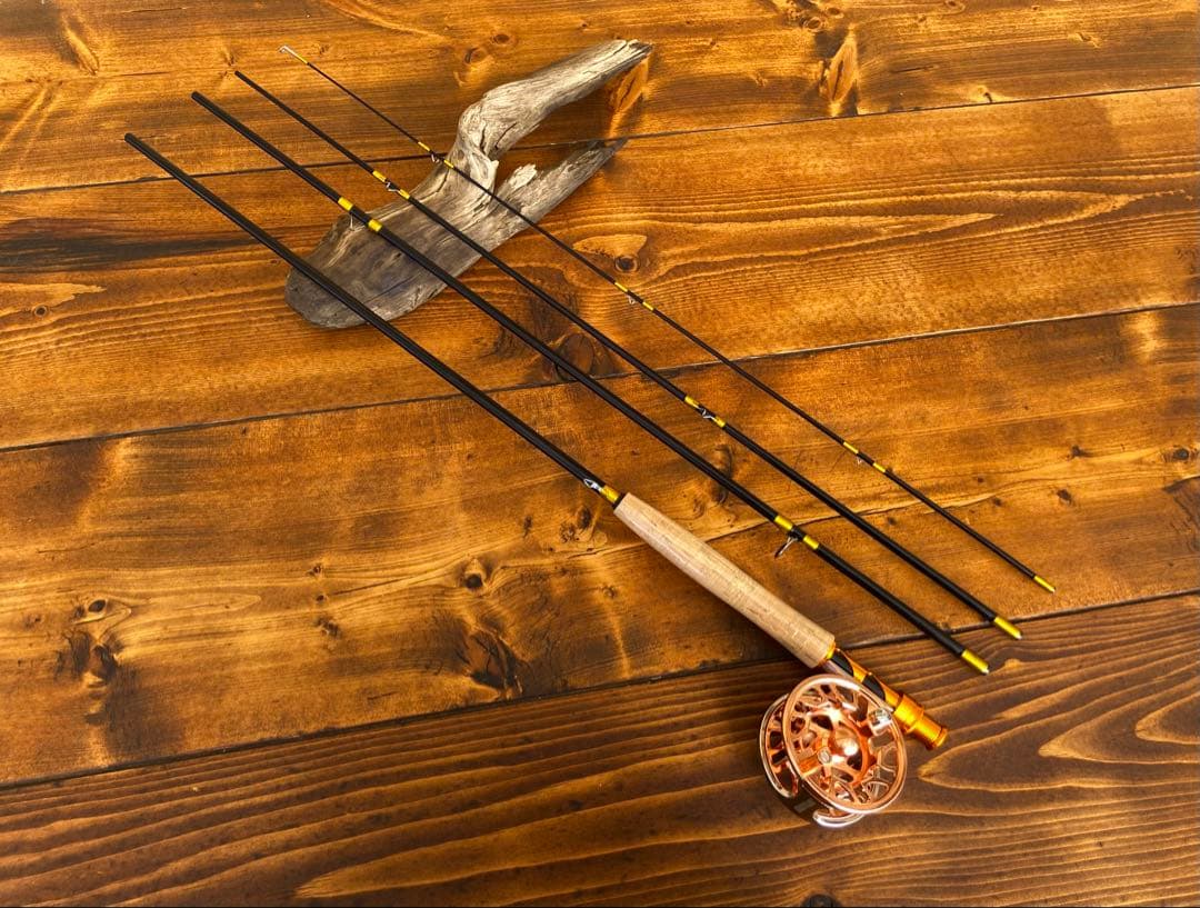 フライフィッシングセット　9ft フライロッド　フライリール　レイクトラウト