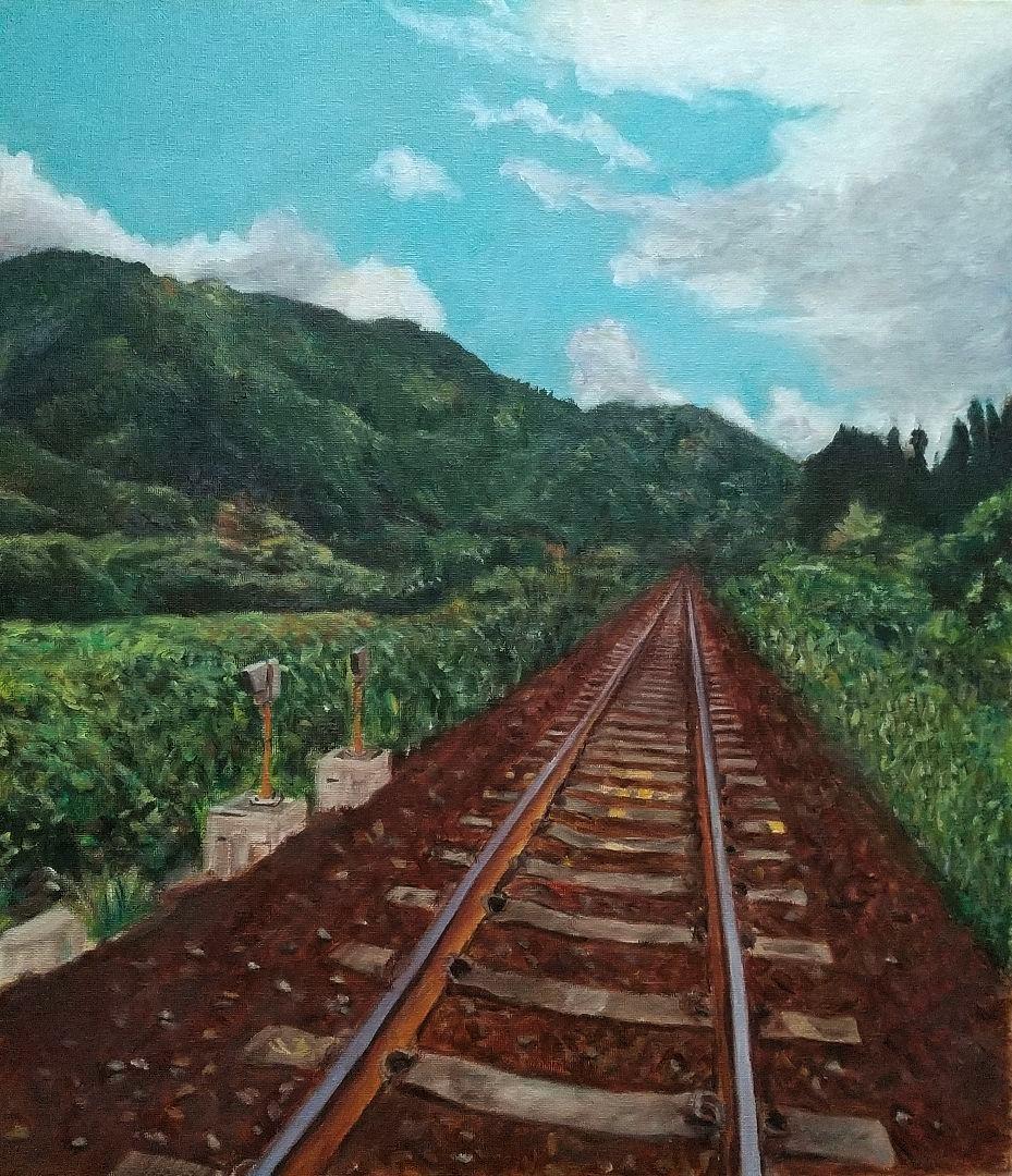 風景画#4 岐阜 油彩画 10号 F10 油絵