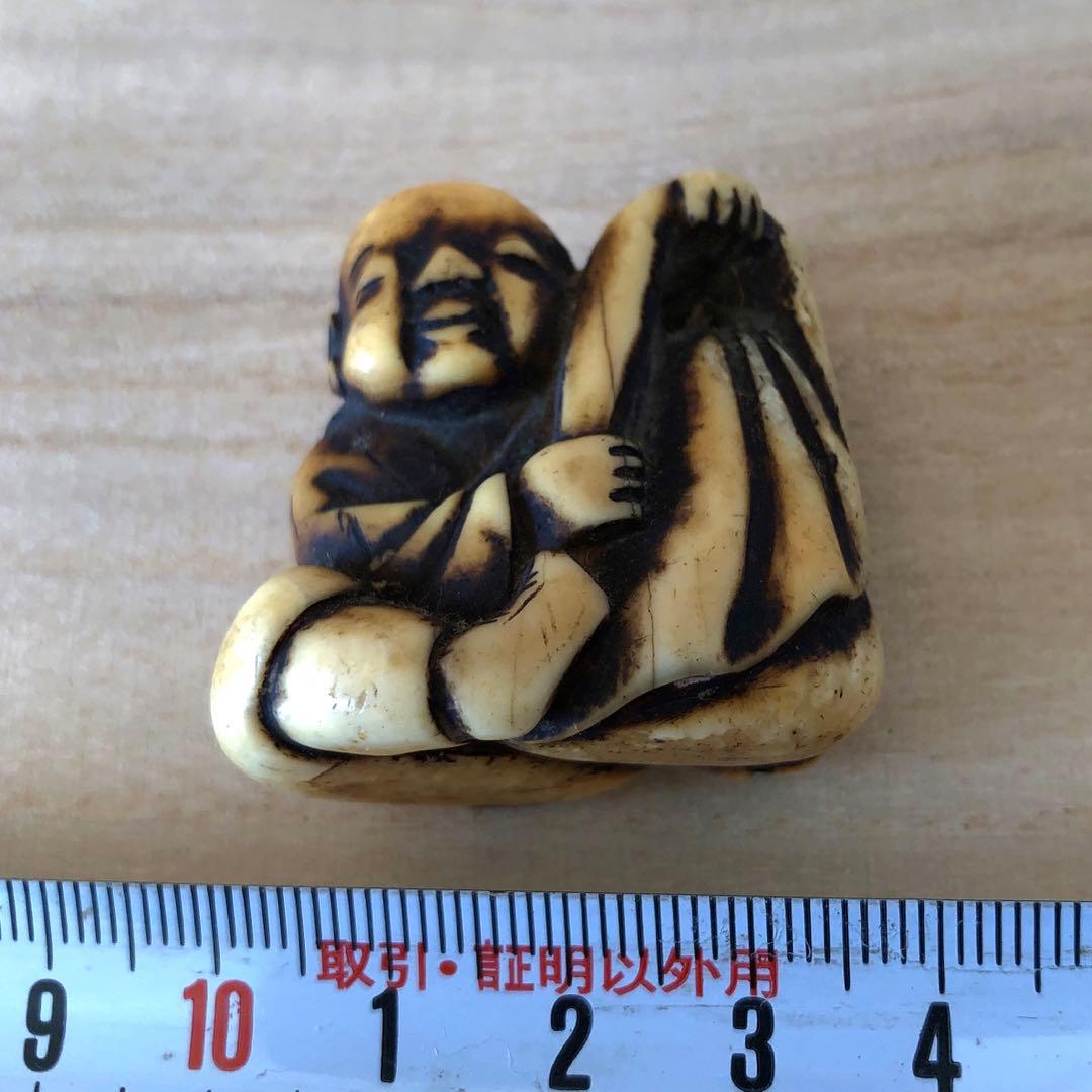 江戸時代　鯨歯　根付け