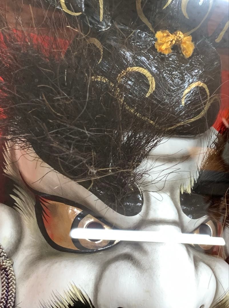 神楽面 鍾馗 柿田勝郎 硝子 石見神楽 伝統工芸 神 書 ガラス