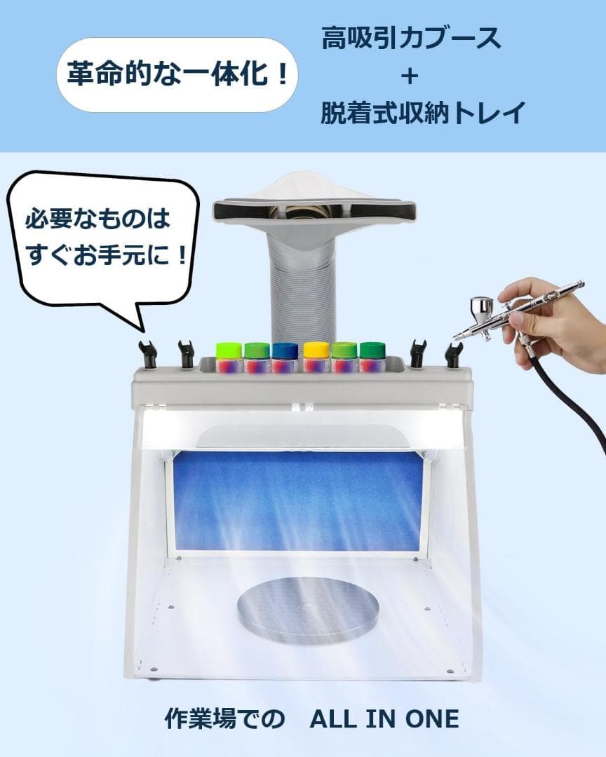 塗装ブース スプレーブース LED点灯 排気ダクト他いろいろ付き 新品未使用