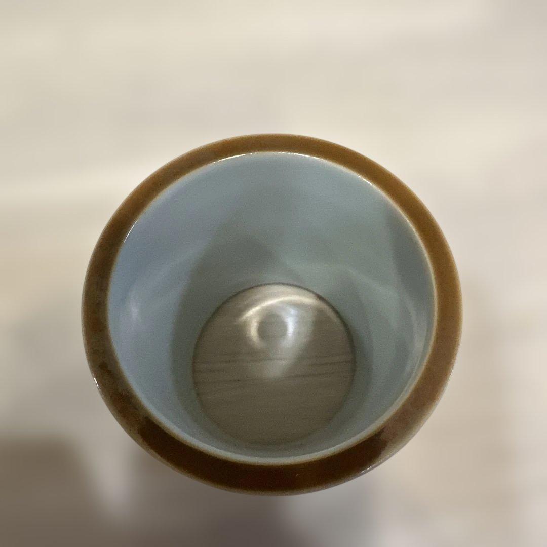 京焼 平安 竹泉 色絵 蓋置　三浦竹泉 人間国宝 陶磁器 自然風景 デザイン