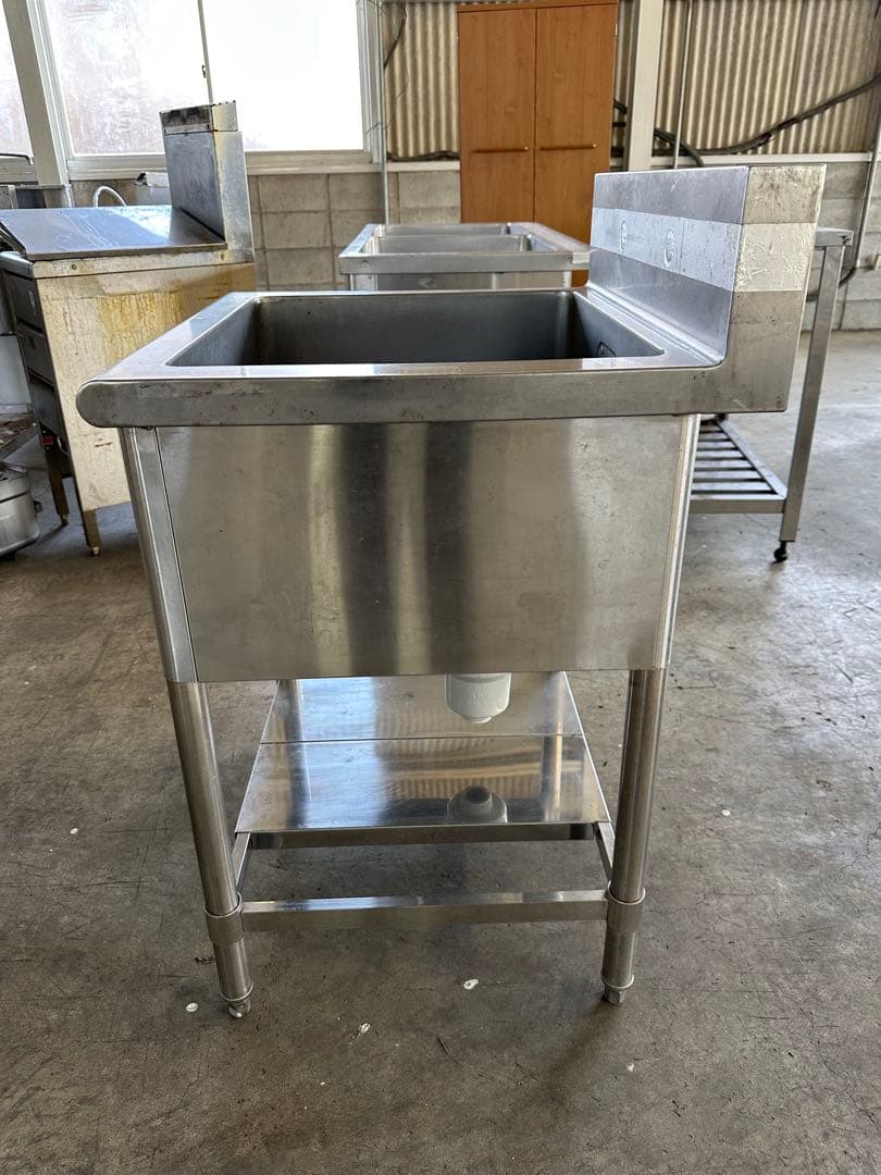 1槽シンク 業務用 ステンレス 流し台 厨房用品 600×600 茨城県引取歓迎