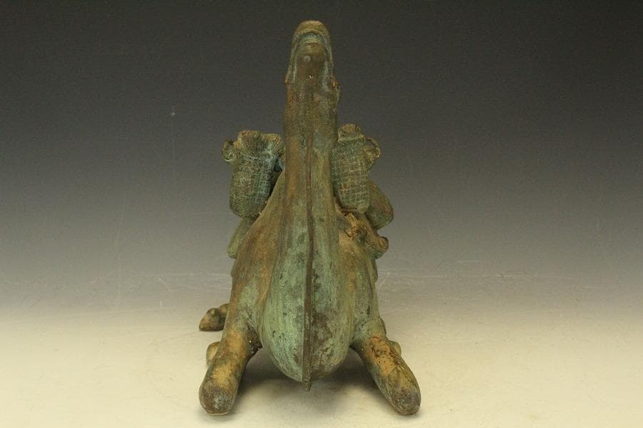 中国美術 青銅 駱駝 置物(LC746)