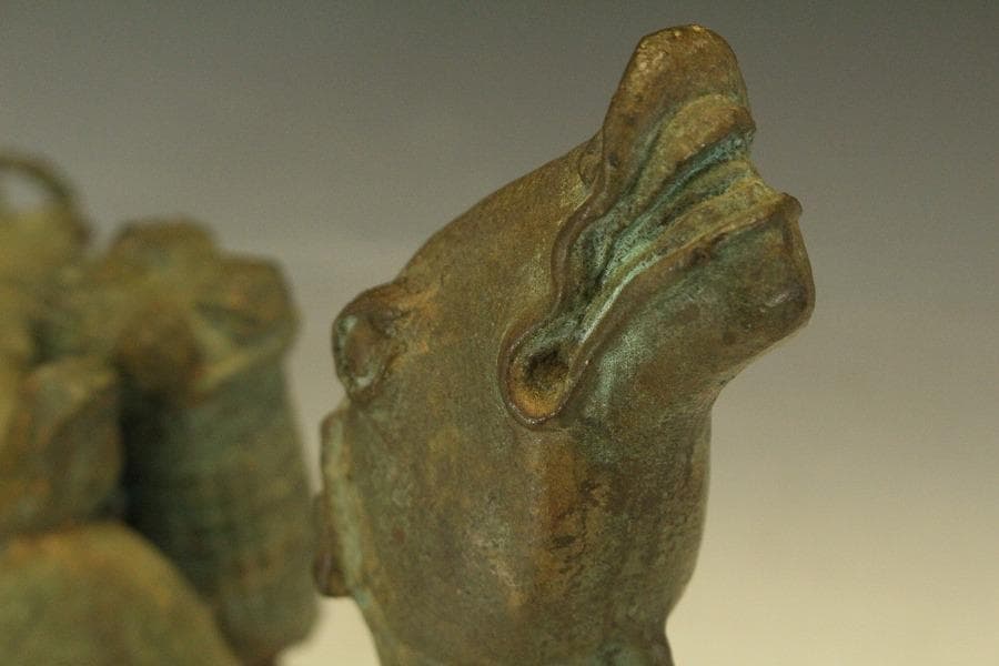 中国美術 青銅 駱駝 置物(LC746)