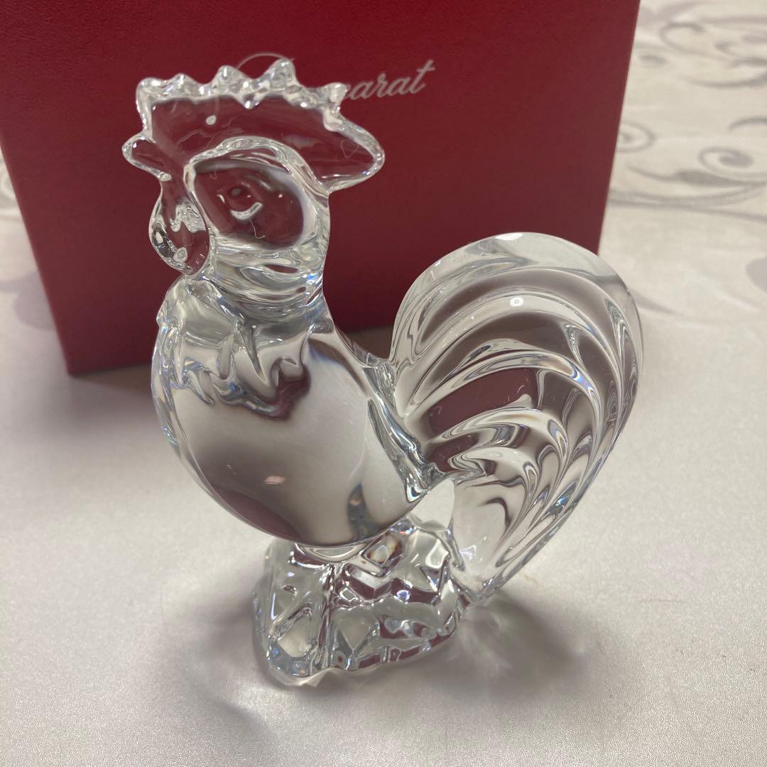 Baccarat バカラ ニワトリ 置物 干支 オブジェ フィギュリン