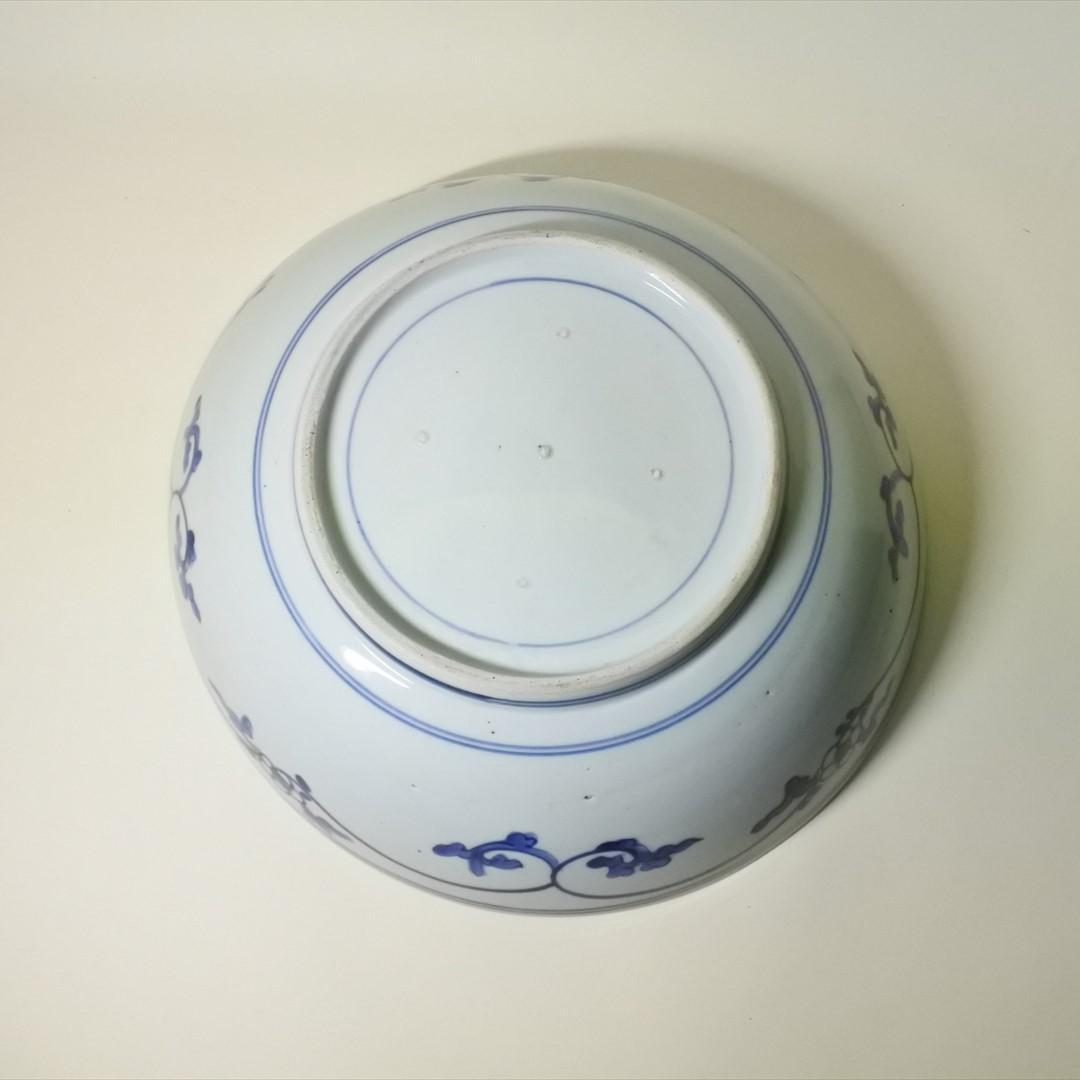 江戸中期　古伊万里　染付　大鉢　骨董品　アンティーク