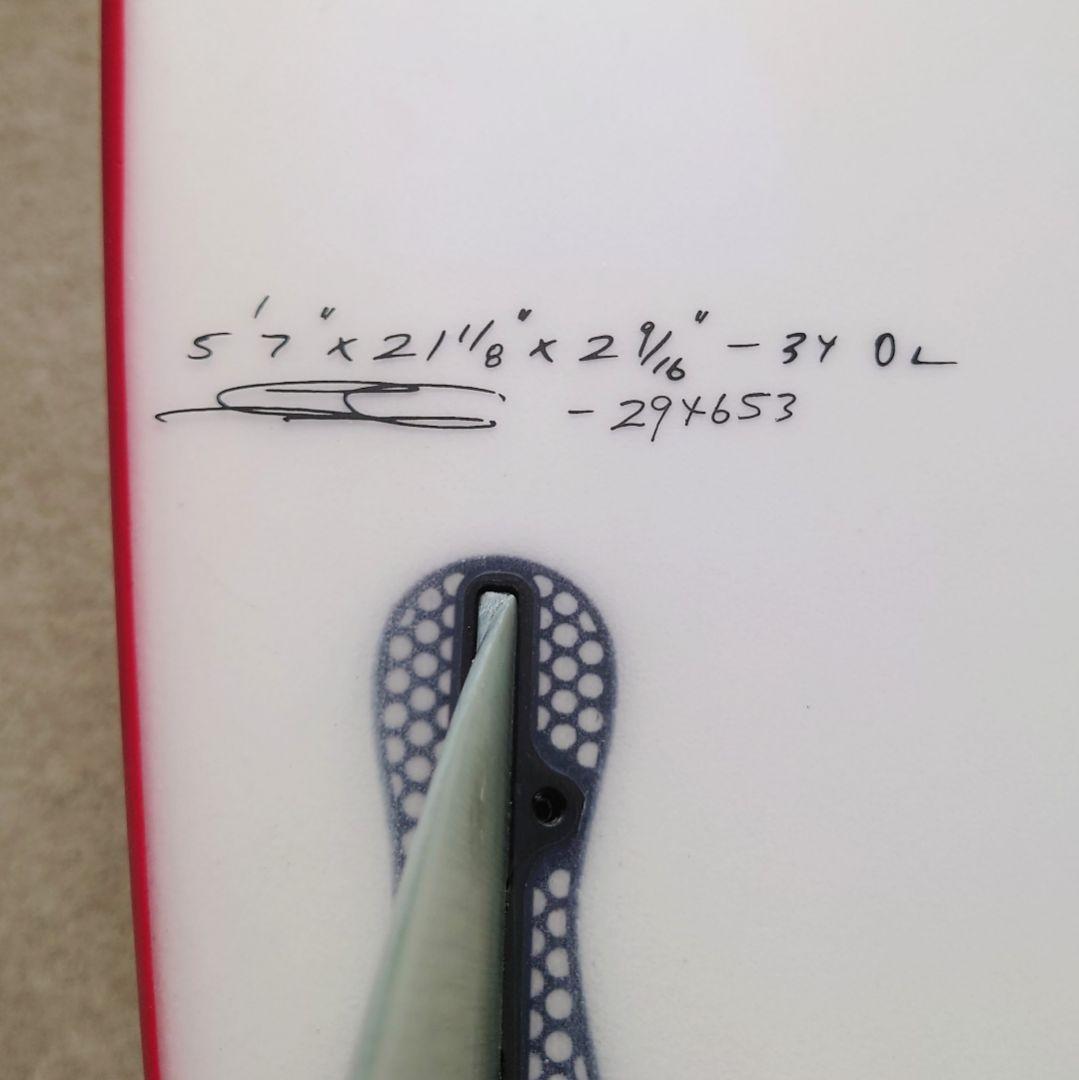 JS　レッドバロン　5'7　FCS2　ツインフィン　キールフィン2セット付