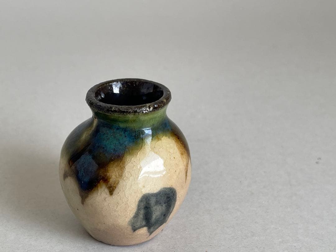 金城次郎 二彩楊枝立 小壺 壺屋時代 人間国宝 壺屋焼 やちむん 民藝