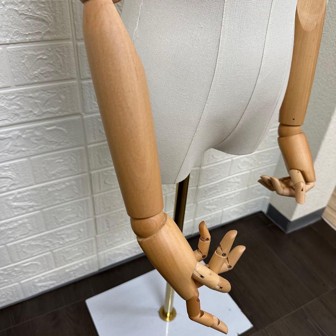 ホワイトマネキン 木製腕付き 約160cm