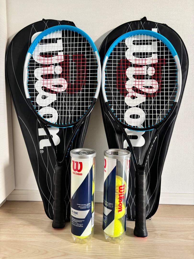 Wilson ウィルソン　テニスラケット2本セット　テニスボール7個　超美品