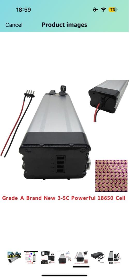 36V 13Ah 電動自転車用バッテリー 本体