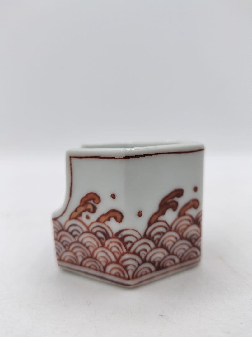 c729 煎茶 盆巾巾筒 青海波 北村和煌 茶道具 古物