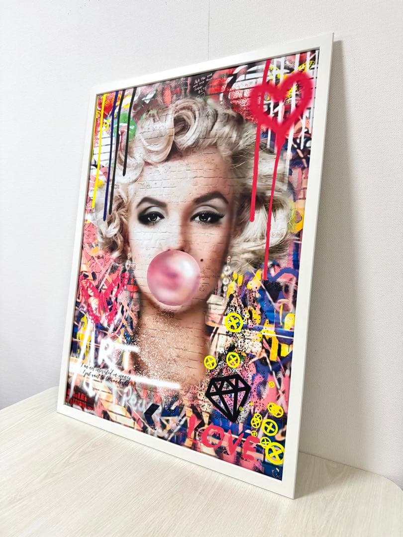 No.169フレーム付きキャンバスアート　マリリンモンロー　ブランドアート絵画