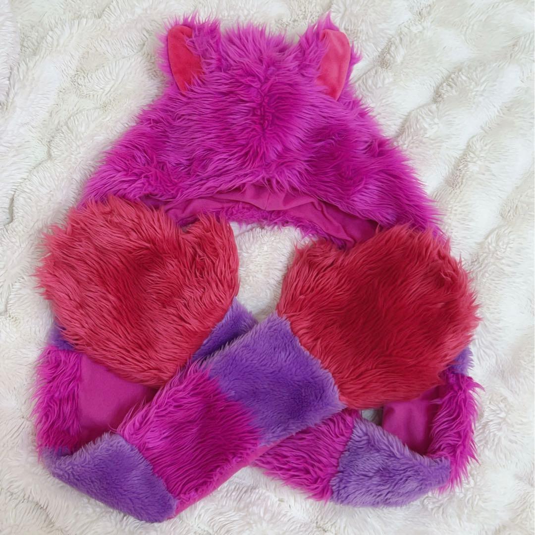 ディズニー マフラー　チェシャ猫 ファンキャップ