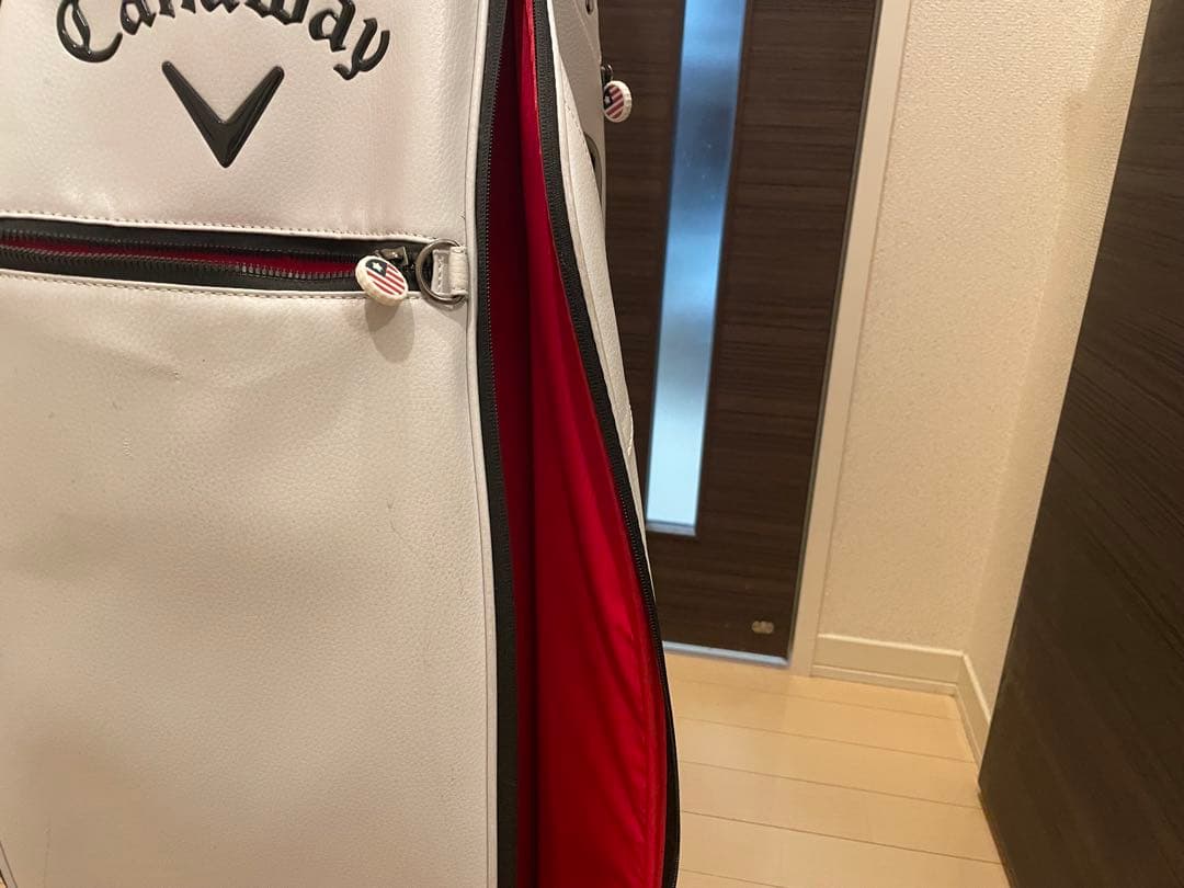 [希少]Callaway ゴルフバッグ ホワイト チャック1箇所破損
