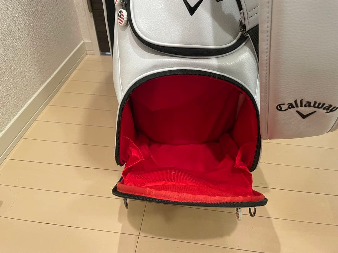 [希少]Callaway ゴルフバッグ ホワイト チャック1箇所破損