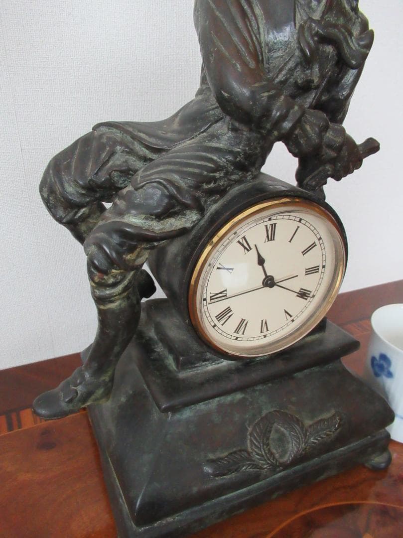 メートランドスミス 金属製オブジェ アート 時計 置物 ブロンズ像 真鍮