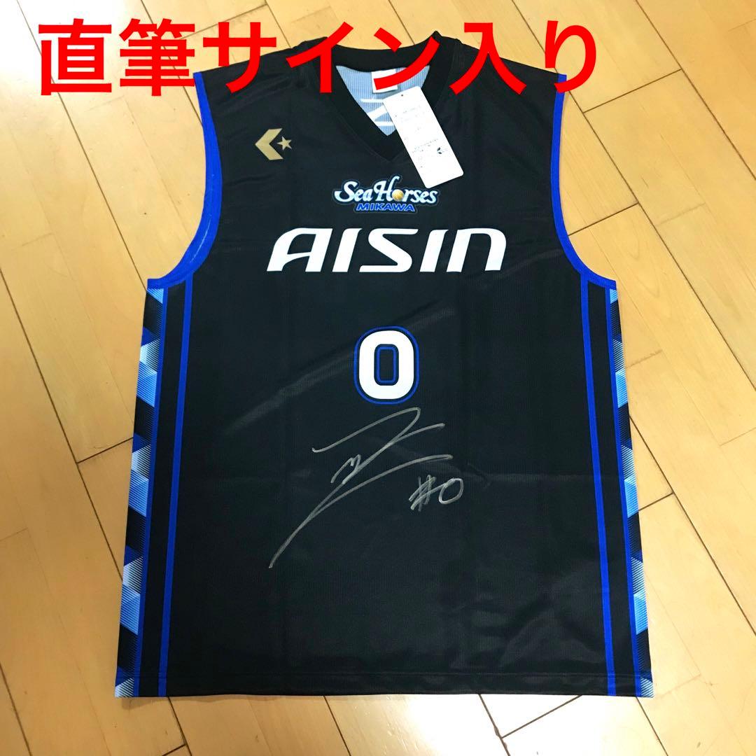 新品 Bリーグ シーホース三河 ザック・オーガスト 直筆サイン ユニフォーム .