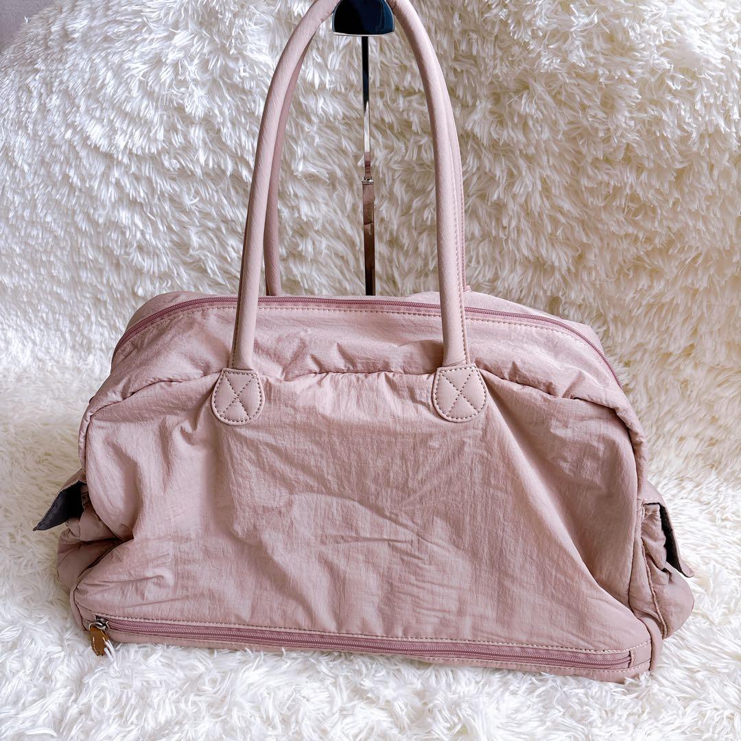 【新品・タグ付き】ONOFF オノフ ボストンバック ナイロン ダスティピンク